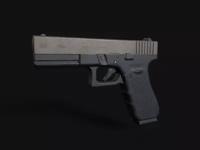 Glock 19 Gen 4 Low-poly 3D model Low-poly 3D model