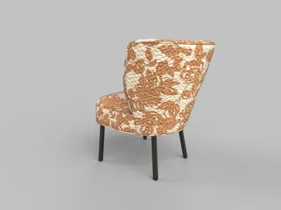 chair with floral pattern 3D model
