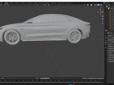 BYD han low poly Free 3D model