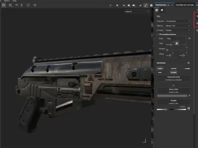 ak-47 futuristic game ready Low-poly 3D model