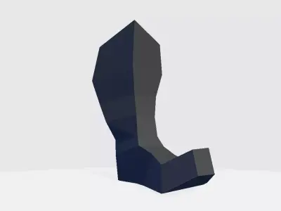 High Boot v2 Low-poly 3D model