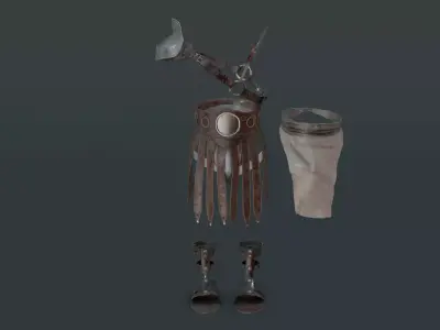 Leather armor 3D model purchase