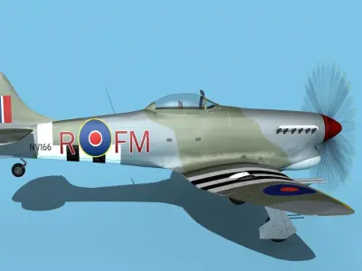 Hawker Hawker Tempest MK1 V08 3D model
