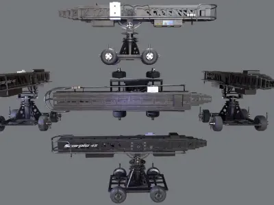Scorpio 45 Camera Crane Low-poly 3D model