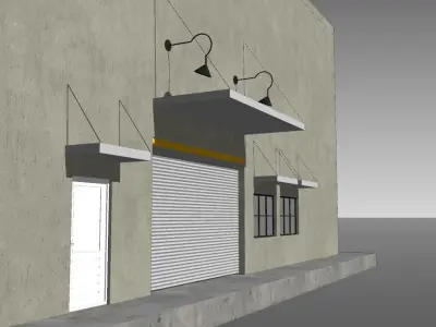 Simple Warehouse Sketchup model Free 3D model