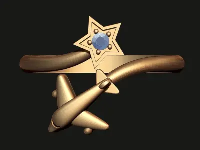 WOMEN S RING   AIRPLANE 3D print model