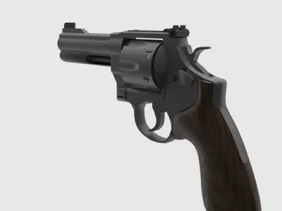 revolver 625 Low-poly 3D model