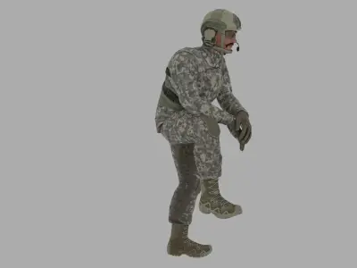 Rigged Soldier 04 3D model