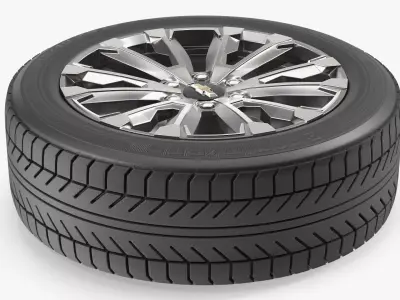Chevrolet Alloy Wheel Rim with All Season Tire 3D model