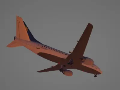 Lufthansa Boing 737-400 Free 3D model