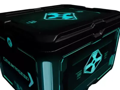 SciFi Cargo Crate Storage Box 3D model
