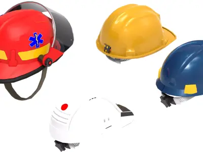 Safety Helmet  Low-poly 3D model