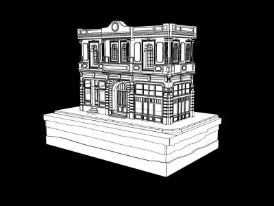 Old Istanbul City Building 007 3D model