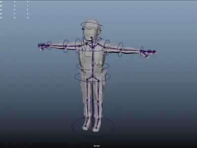 Low Poly Solider - Skinned and Rigged Low-poly 3D model