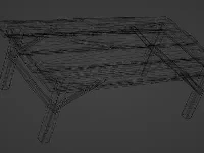 4 Medieval Fantasy Tables Free low-poly 3D model