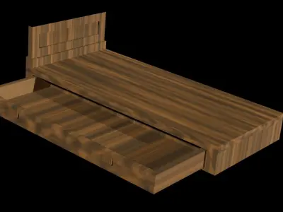 Box bed model Free 3D model