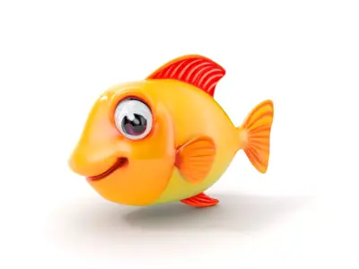 Colorful Cartoon Fish Model Pack with HighDetail Textures Low-poly 3D model