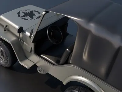 Military Jeep Low-poly 3D model from CGTrader