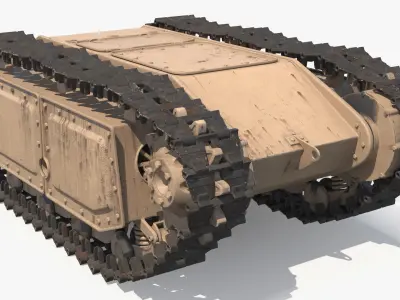 Tactical Mini Explosive Crawler Sand Used Rigged 3D model