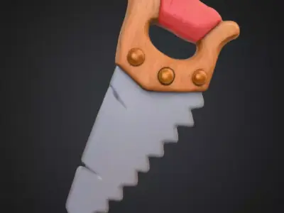 Cartoon Saw Low-poly 3D model