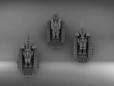Legion Longsword bundle with laser and grav and bolter 3D print model
