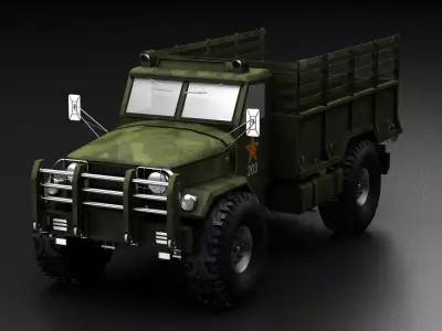 drive two platoon military vehicles cards medical logistics  3D model