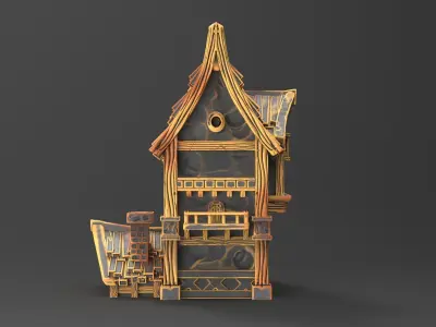 Stylized house 3D print model