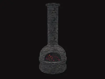 Medieval Chimney 01 Low-poly 3D model