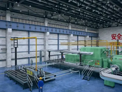 Industrial Compressor  Ethylene Plant Cracking Gas Compressor 3D model