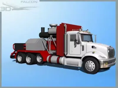 Falcon3D Fracking Pumper Truck 3D model