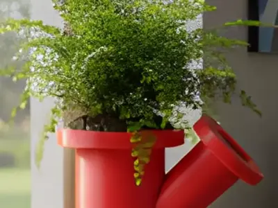 Industrial Pipe Desk Organizer - Planter - Modular No-Support 3D print model