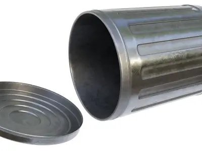 Trash can 01 3D model