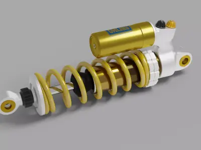 Motorcycle rear shock absorber Free 3D model