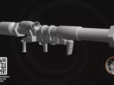 3D Model Panzerfaust 3 - Modern Anti-Tank Rocket Launcher 3D model