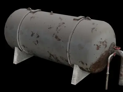 Rusty Metal Cistern - Game Ready  Low-poly 3D model