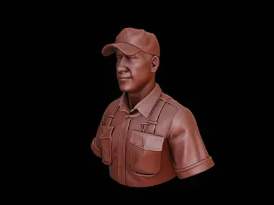 Truck Driver Bust 3D print model purchase