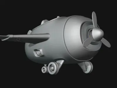Stylize Cartoon Airplane  3D model