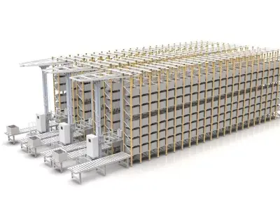 3D Design of Automated Storage and Retrieval System 3D model