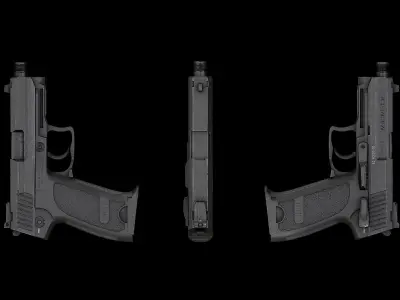 USP game ready Low-poly 3D model