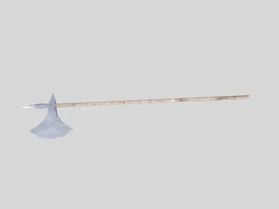low poly pole axe Low-poly 3D model