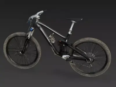 Realistic Steampunk Mountain Bike 3D Model Low-poly 3D model