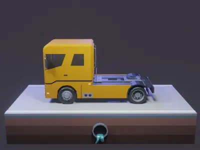 Low Poly Truck Low-poly 3D model from CGTrader - Low-poly