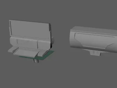 Futuristic stylized console Low-poly 3D model purchase