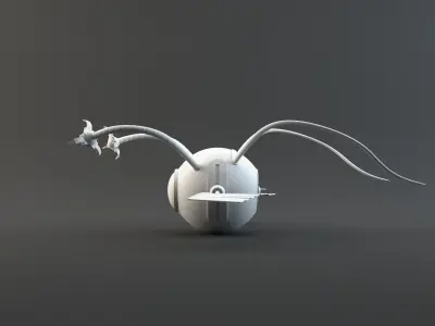 Drone ball with two arms 3D model