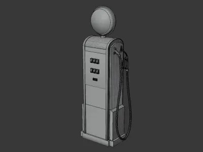 Vintage Gas Pump 3D model purchase