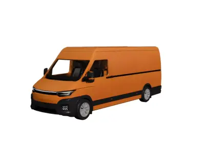 Generic Modern Delivery Van Urban Logistics Vehicle 07 3D model