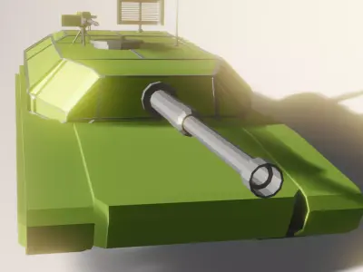lowpoly tank Free low-poly 3D model by medpoly