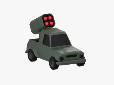 Military Truck 3D Illustration 3D model