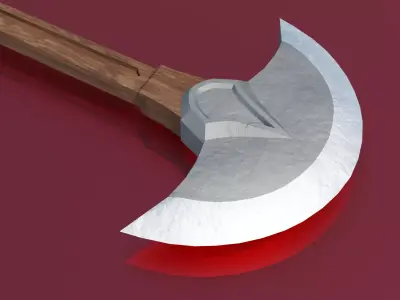 Pendulum Axe Blade Low-poly 3D model