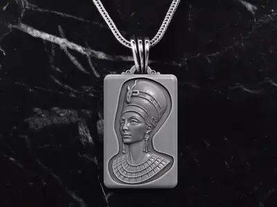 NEFERTITI QUEEN OF ANCIENT EGYPT PENDANT 3D print model